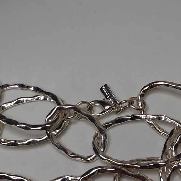 36 Inch Silver Tone Large Link Daisy Fuentes Necklace - Picture 5 of 8